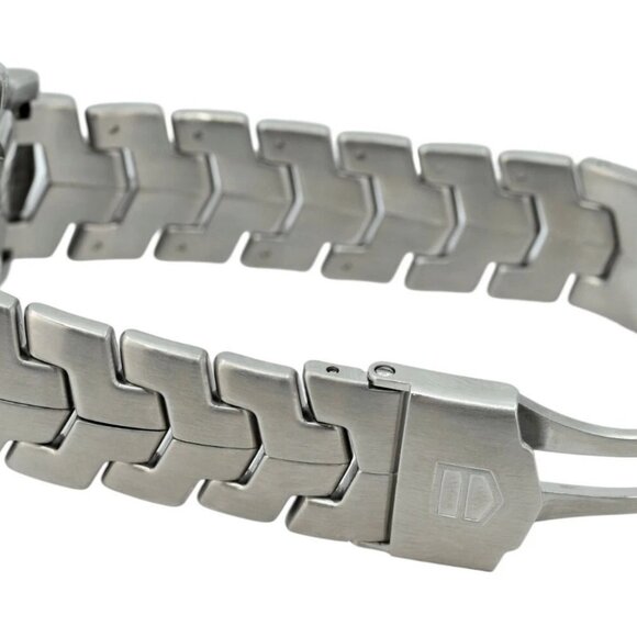 Tag Heuer 39mm Men's Automatic Link Rare Gray Pinstripe Dial SS Watch! WJF211G! - Picture 6 of 9